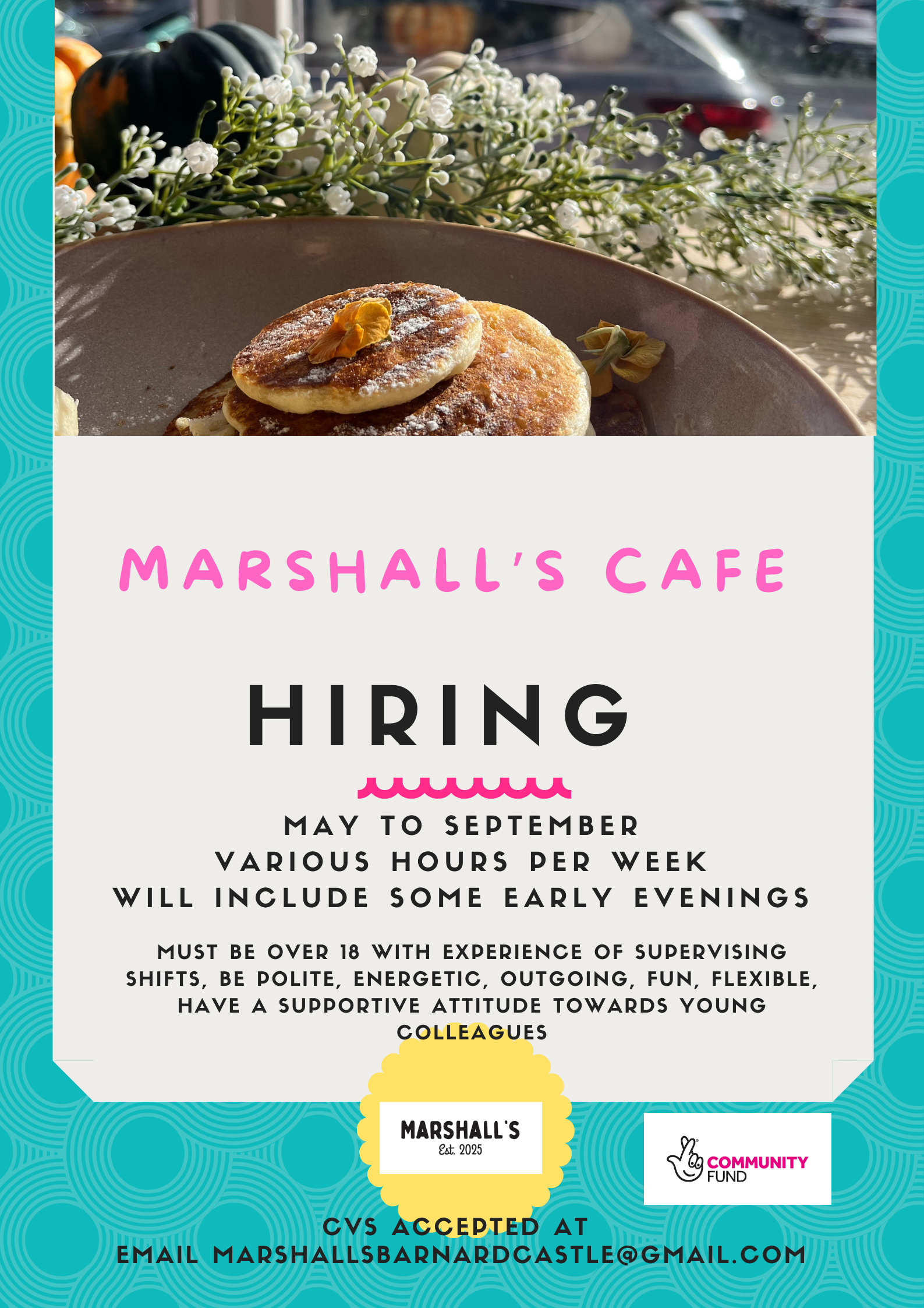 We are recruiting Barnard Castle